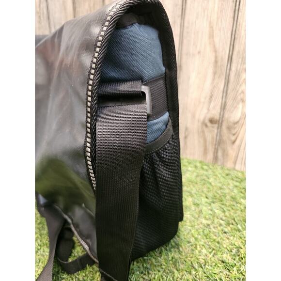 VTG Vintage Nike Crossbody Laptop Messenger Bag Teal Black Backpack Y2K - Picture 4 of 9